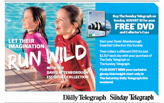 ToasTees Ad in Manly Daily