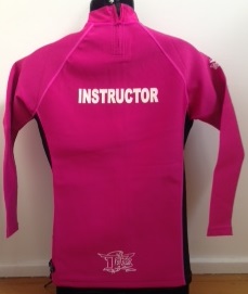 Women's Ocean Series Pink Black Long Sleeve Instructor Logo